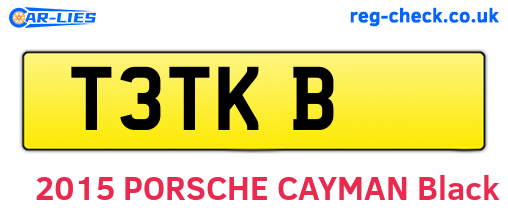 T3TKB are the vehicle registration plates.