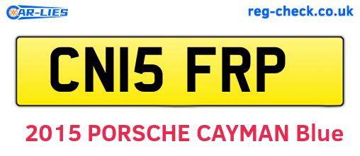 CN15FRP are the vehicle registration plates.