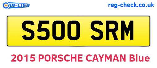 S500SRM are the vehicle registration plates.