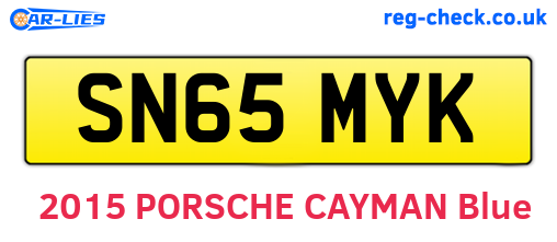 SN65MYK are the vehicle registration plates.