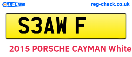 S3AWF are the vehicle registration plates.