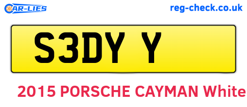 S3DYY are the vehicle registration plates.