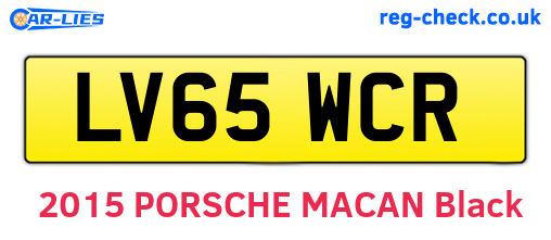 LV65WCR are the vehicle registration plates.