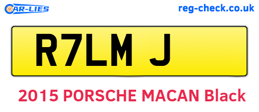 R7LMJ are the vehicle registration plates.