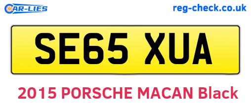 SE65XUA are the vehicle registration plates.