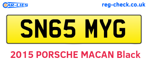 SN65MYG are the vehicle registration plates.