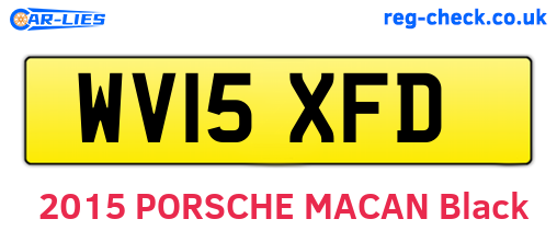 WV15XFD are the vehicle registration plates.