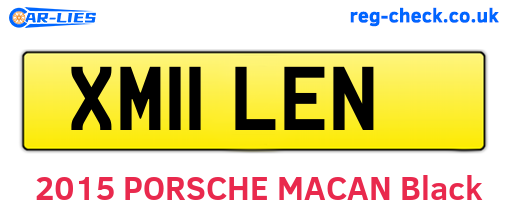 XM11LEN are the vehicle registration plates.