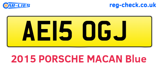AE15OGJ are the vehicle registration plates.