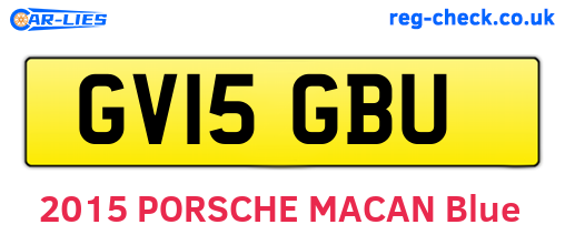 GV15GBU are the vehicle registration plates.