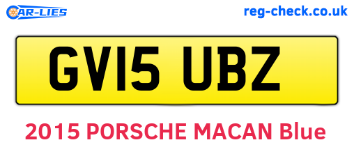 GV15UBZ are the vehicle registration plates.