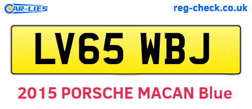 LV65WBJ are the vehicle registration plates.