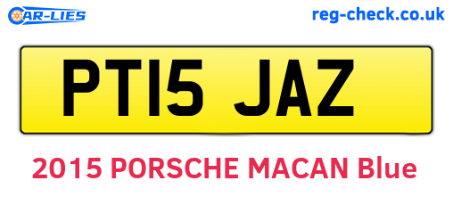 PT15JAZ are the vehicle registration plates.