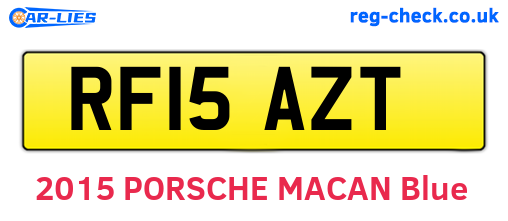 RF15AZT are the vehicle registration plates.