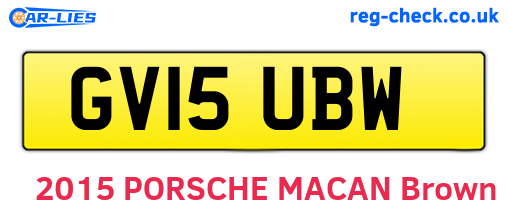 GV15UBW are the vehicle registration plates.