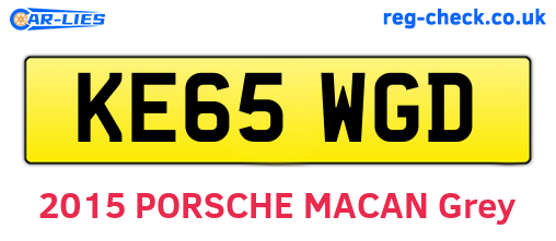 KE65WGD are the vehicle registration plates.