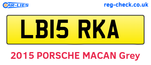 LB15RKA are the vehicle registration plates.
