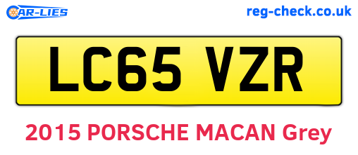 LC65VZR are the vehicle registration plates.