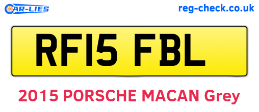 RF15FBL are the vehicle registration plates.