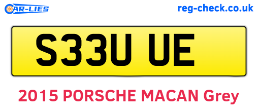 S33UUE are the vehicle registration plates.