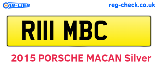 R111MBC are the vehicle registration plates.