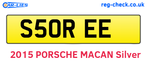 S50REE are the vehicle registration plates.