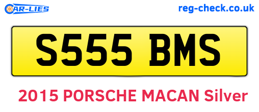 S555BMS are the vehicle registration plates.