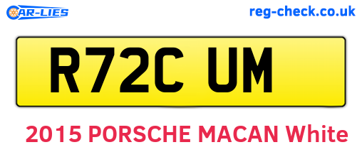 R72CUM are the vehicle registration plates.