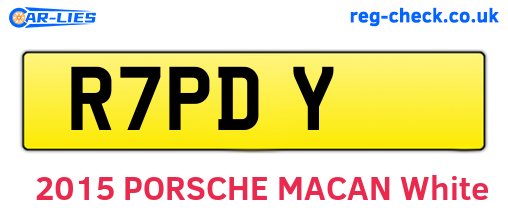 R7PDY are the vehicle registration plates.