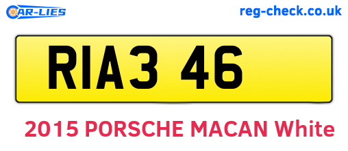 RIA346 are the vehicle registration plates.