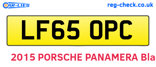 LF65OPC are the vehicle registration plates.