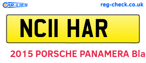 NC11HAR are the vehicle registration plates.