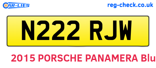 N222RJW are the vehicle registration plates.