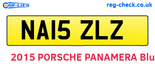 NA15ZLZ are the vehicle registration plates.