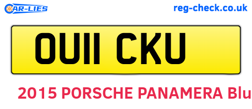 OU11CKU are the vehicle registration plates.