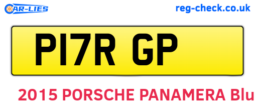 P17RGP are the vehicle registration plates.