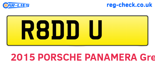 R8DDU are the vehicle registration plates.