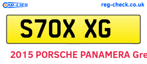 S70XXG are the vehicle registration plates.