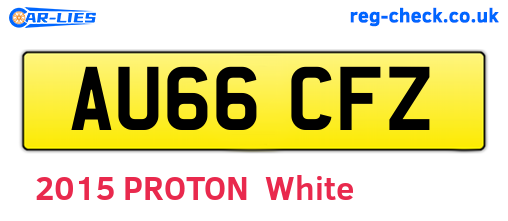 AU66CFZ are the vehicle registration plates.