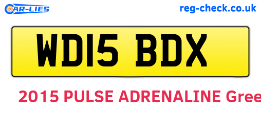 WD15BDX are the vehicle registration plates.