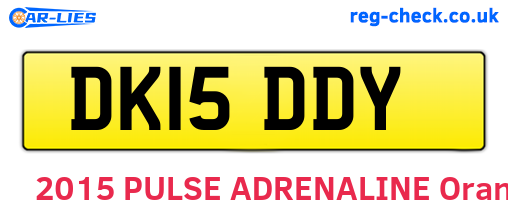 DK15DDY are the vehicle registration plates.