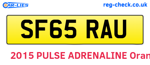 SF65RAU are the vehicle registration plates.