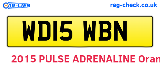 WD15WBN are the vehicle registration plates.
