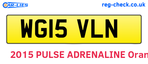 WG15VLN are the vehicle registration plates.