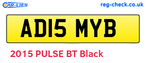 AD15MYB are the vehicle registration plates.