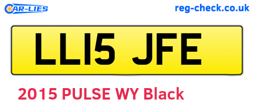 LL15JFE are the vehicle registration plates.