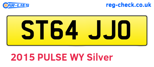 ST64JJO are the vehicle registration plates.