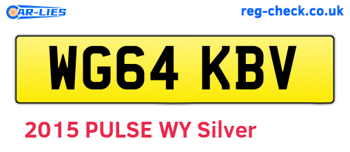 WG64KBV are the vehicle registration plates.