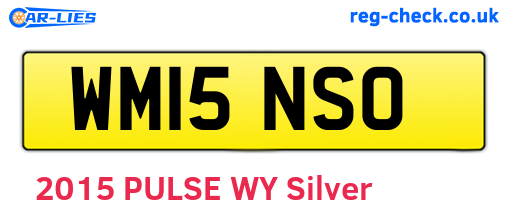 WM15NSO are the vehicle registration plates.