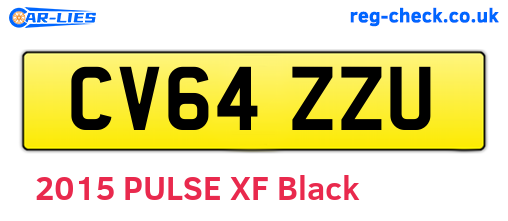 CV64ZZU are the vehicle registration plates.